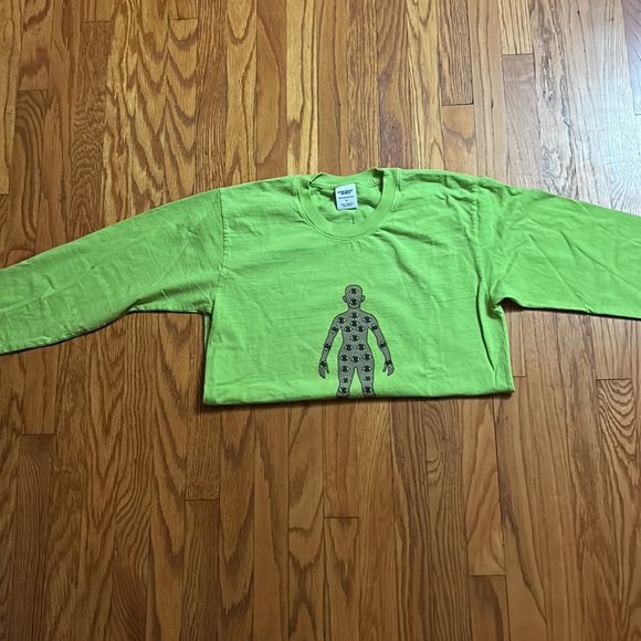 Everybody.World green long sleeve tee ‘S’ eye covered man graphic - Picture 5 of 8